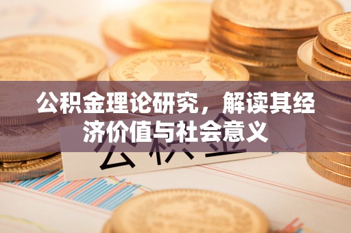 头屯河公积金理论研究，解读其经济价值与社会意义