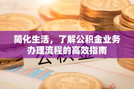 头屯河简化生活，了解公积金业务办理流程的高效指南