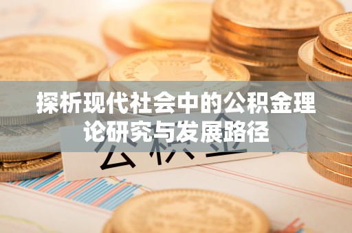 头屯河探析现代社会中的公积金理论研究与发展路径