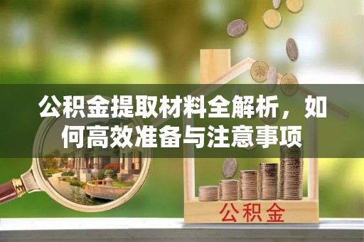 头屯河公积金提取材料全解析，如何高效准备与注意事项