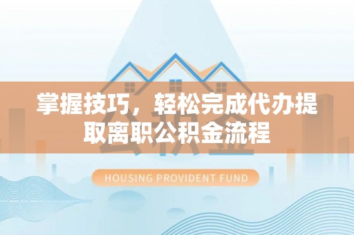 头屯河掌握技巧，轻松完成代办提取离职公积金流程