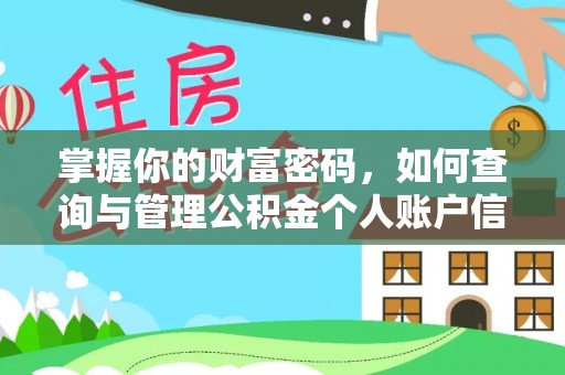 头屯河掌握你的财富密码，如何查询与管理公积金个人账户信息