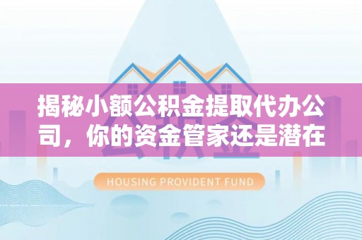 头屯河揭秘小额公积金提取代办公司，你的资金管家还是潜在风险？